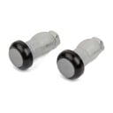 2 ks LED světla do konců řídítek Výstražná blikačka na kolo 2 režimy 45 x 25 mm Hliník a pryž Pro řídítka 16 až 23 mm 3