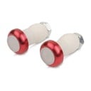 2 ks LED světla do konců řídítek Výstražná blikačka na kolo 2 režimy 45 x 25 mm Hliník a pryž Pro řídítka 16 až 23 mm 1