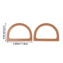 2 ks rukojeti na tašky ve tvaru D Náhradní dekorativní ucha na kabelky Háčkované tašky Výroba a oprava kabelek ABS 11,8x8,3 cm 3