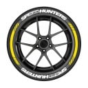 2 ks samolepiek na pneumatiky SPEEDHUNTERS 37,67 x 2,54 cm + 2 ks dekorácií na kolesá 35,5 x 1,9 cm Vodoodolné PVC obtisky pre tuning áut 4