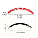 2 ks samolepiek na pneumatiky SPEEDHUNTERS 37,67 x 2,54 cm + 2 ks dekorácií na kolesá 35,5 x 1,9 cm Vodoodolné PVC obtisky pre tuning áut 2