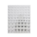2 ks samolepky na nehty 3D mini mašle krajková stuha samolepicí nail art dekorace manikúra příslušenství Y2K styl univerzální použití 6