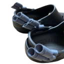 2 ks turbo výfuky na crocsy plastové dekorace na obuv dvojitý výfukový design šedá doplněk do děr bot 2