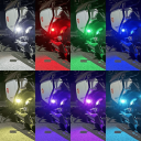 2 luces LED de advertencia intermitentes de 8 colores con control remoto, señal de seguridad, batería de 110 mAh, advertencia para coches 2