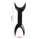 2 Pack Black Double Lip Retractors 167 x 55 mm Plastic Orthodontic Mouth Opener Intraoral Facial Expanders Professional Tools 2