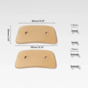 2 Pack Insulated Wooden Handle for BBQ Pan 9.5 x 4.5 cm Heat Resistant Protective Handle for Grilling Practical Kitchen Accessory 2