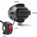 2 pcs 6LED Motorcycle Headlights 8W 6000K Electric Auxiliary Lights with Handlebar Switch 65 x 55 x 50 mm External Lights for Motorbike 2