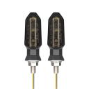 2 pcs 8mm LED Indicators for Motorcycle 12V IP67 Mini Turn Signals ABS and PC Housing Waterproof Motorcycle Light 7.8 x 2.2 cm with Screw 3