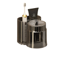 2 pcs Adhesive Toothbrush Holder with Cup 10 x 9.5 cm Load Capacity 5 kg Wall-Mounted Bathroom Organiser No Drilling Toothbrush Holder 3