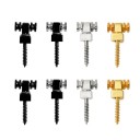2 pcs Arbres à rouleaux chromés pour guitare électrique Supports et guide de cordes Roller String Trees Retainer Guide Accessoires de guitare 5