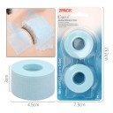 2 pcs Bande adhésive non tissée en silicone pour les yeux 2,5 x 4,5 x 3 cm 3,6 m Tapis de protection respirant pour les cils Peau sensible 3