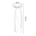 2 pcs Barrette à cheveux Nœuds en dentelle Blanches 8 x 25 cm Accessoires capillaires élégants Décorations romantiques pour les cheveux Nœuds stylés 7