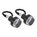 2 pcs de feux clignotants LED pour moto 12 V Clignotants pour extrémités de guidon Clignotants universels Clignotants de moto Feux avant 1