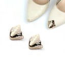 2 pcs embouts en métal pour escarpins avec bord décoratif couvre-embout de chaussure 28×38 mm accessoire en métal pour protection 3