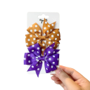 2 pcs Hair Clips Bow with Dots Various Colours Cute Children's Clips Colourful Hair Accessories Stylish Clips for Girls Fashionable Hairstyles 5