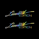 2 pcs Limited Edition Sticker 16 x 4 cm Auto Moto Sticker Tuning Decoration for Body Sports Style Exterior Vehicle Accessories 4