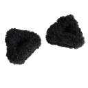 2 pcs Pinces à cheveux en peluche 5,3 cm Oreilles de chat Système de pince triangulaire Décoration capillaire mignonne Mini clips doux 1