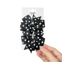 2 pcs Pinces à cheveux Nœud à pois Pinces pour enfants adorables Accessoires capillaires stylés Pinces colorées pour filles Accessoires 2