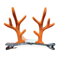 2 pcs Pinces à cheveux pour enfants en forme de bois de renne Décorations de cheveux de Noël Pinces d'hiver mignonnes Accessoires de cheveux de Noël Décorations capillaires originales 2