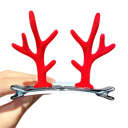 2 pcs Pinces à cheveux pour enfants en forme de bois de renne Décorations de cheveux de Noël Pinces d'hiver mignonnes Accessoires de cheveux de Noël Décorations capillaires originales 1
