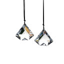 2 pcs Prismes en cristal à suspendre capturant la lumière décoration géométrique en cristal pour fenêtre et intérieur en version suspendue 2