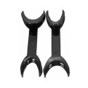 2 pcs rétracteur buccal noir double 167 x 55 mm en plastique outil orthodontique ouvre-bouche intraoral rétracteurs faciaux professionnels 1