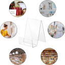 2 pcs Support en acrylique pour livres 10 x 9 x 7,5 cm Support transparent pour livres, tablettes, partitions, magazines et œuvres d'art Support d'exposition décoratif 4