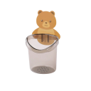 2 pcs Support mural pour brosses à dents 10 x 16 cm Design ours en peluche Organisateur de salle de bain en plastique Support pour brosses à dents 2