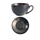 2 pcs Tasse en céramique avec soucoupe 220 ml 6