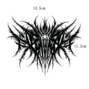 2 pcs tatuagens temporárias à prova de água Espinhos 13,5 x 11,5 cm Tatuagem falsa gótica no pescoço Tatuagem resistente por 15 dias 4