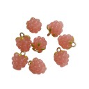 2 pezzi di perline di vetro lampone Fatte a mano gioielli Perline per bracciali collane e ciondoli Perla decorativa per creazioni creative 3