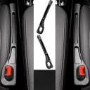 2 pezzi Riempimento fessure per seggiolino auto 43 x 11 x 6 cm Tappo laterale impermeabile per tutti i modelli di auto Contro la caduta di oggetti Supporto per telefono e portafoglio 5