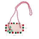 2 pièces Balancelle de Noël en bois 8 x 4 cm Petite décoration de Noël suspendue en bois naturel Ornement pour arbre ou intérieur Accessoire de Noël fait main 3