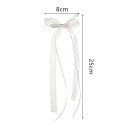 2 pinzas para el pelo con lazos de encaje blancos de 8 x 25 cm, elegantes accesorios para el pelo, adornos románticos para el pelo, elegantes lazos 7