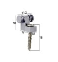 2 pz Alberi a rulli cromati per chitarra elettrica Supporti e guida per corde Roller String Trees Retainer Guide Accessori per chitarra 6