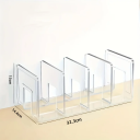 2 pz organizzatore in plastica per scarpe 32,3 x 14,4 x 13 cm Scatola di stoccaggio trasparente con 4 scomparti Supporto impilabile per scarpe 2
