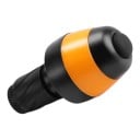 2 stk LED baglygte til cykelstyr med blinklys 3 x 6,6 cm Aluminium ABS og silikone Sort og orange Pakke i pose 4