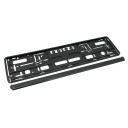 2 stk. sort nummerpladeholder 52,5x13,5 cm Standardramme til nummerplader EU lavet af ABS plast med korrosionsbeskyttelse Holdbart biltilbehør 1