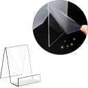 2 Stück Acryl Buchständer 10 x 9 x 7,5 cm Transparenter Halter für Bücher, Tablets, Noten, Zeitschriften und Kunstwerke Dekorativer Ausstellungsständer 6
