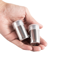 2 Stück Mini-Gewürzdosen mit Öffnungen 4,8 x 2,6 x 2,4 cm Edelstahl Silber zum Streuen und Aufbewahren von Gewürzen in der Küche 2
