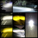 2 Stück Motorrad-Zusatz-LED-Licht, 60 W, 3000 lm, weißes und gelbes Licht, IP67, wasserdicht, 9–36 V, Scheinwerfer für Motorräder auf und abseits 3