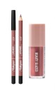 2 Stück Set Konturenstift und Lipgloss Wasserfeste Make-up in Hauttönen für einen natürlichen Lippenlook 1