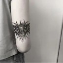 2 Stück temporäres wasserfestes Tattoo Dornen 13,5 x 11,5 cm Gothic Fake Nackentattoo Realistische Optik Haltbares Tattoo für 15 Tage 3