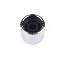 2 stuks 6 mm metalen koepelvormige volume- en toonregelknoppen voor elektrische gitaar en bas. Neutrale kleur. Metalen knoppen voor potentiometers. 3
