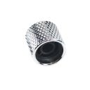 2 stuks 6 mm metalen koepelvormige volume- en toonregelknoppen voor elektrische gitaar en bas. Neutrale kleur. Metalen knoppen voor potentiometers. 4