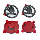 2 stuks 80mm auto embleem sticker voorzijde en achterzijde koffer voor Škoda Octavia 2 3 A5 A7 Kodiaq Fabia Rapid 3 Karoq Superb VRS verschillende kleuren 2