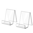 2 stuks Acrylaat boekensteun 10 x 9 x 7,5 cm Transparante boekenhouder voor boeken, tablets, notities, tijdschriften en kunstwerken Decoratieve tentoonstellingsstandaard 2
