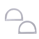 2 stuks D-vorm handgrepen voor tassen Vervangende decoratieve handvatten voor handtassen Gehaakte tassen Productie en reparatie van handtassen ABS 11,8x8,3 cm 8