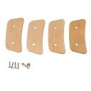 2 stuks geïsoleerde houten handgreep voor BBQ-pan 9,5 x 4,5 cm. Brandveilige, beschermende grillhandgreep. Praktische keukenaccessoire. 3