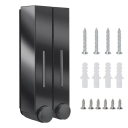 2 stuks wandgemonteerde zeep- en douchegeldispenser 420 ml Badkamerwasmiddeldispenser 10×8×28 cm Met schroeven en pluggen in de verpakking 5